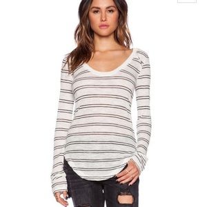 Free People Long Sleeve Striped Tee